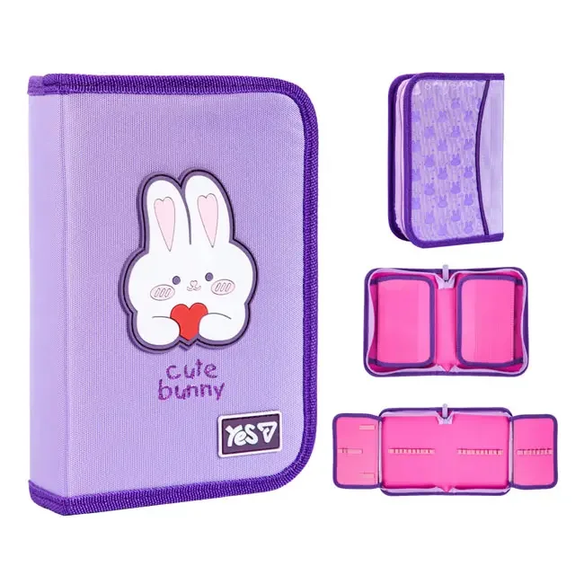 Пенал шкільний 1 відділення "Cute Bunny" HP-04