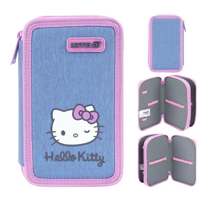 Пенал шкільний 2 відділення "Hello Kitty" Kite