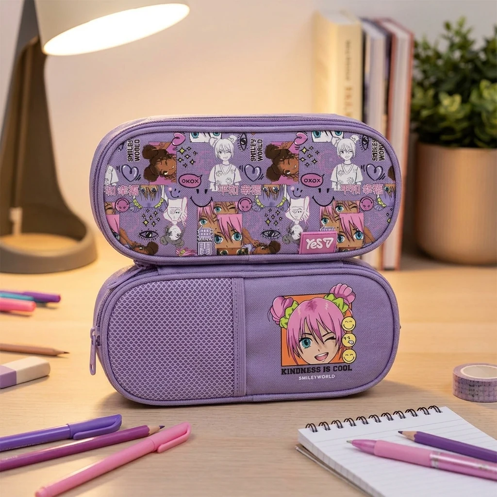 Пенал шкільний "Smiley World. Anime" YES PH-30