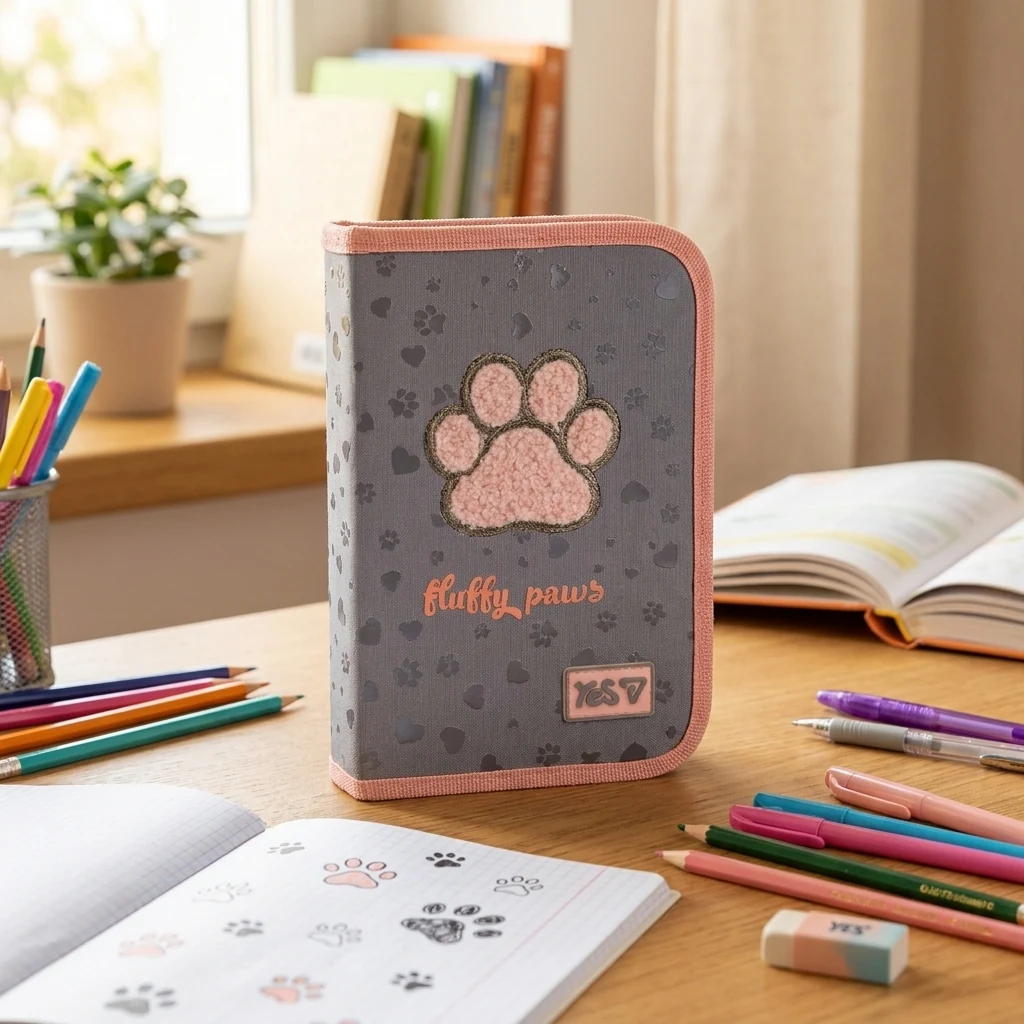 Пенал твердий Yes одинарний без клапана HP-02 Cute paws 533866 533866