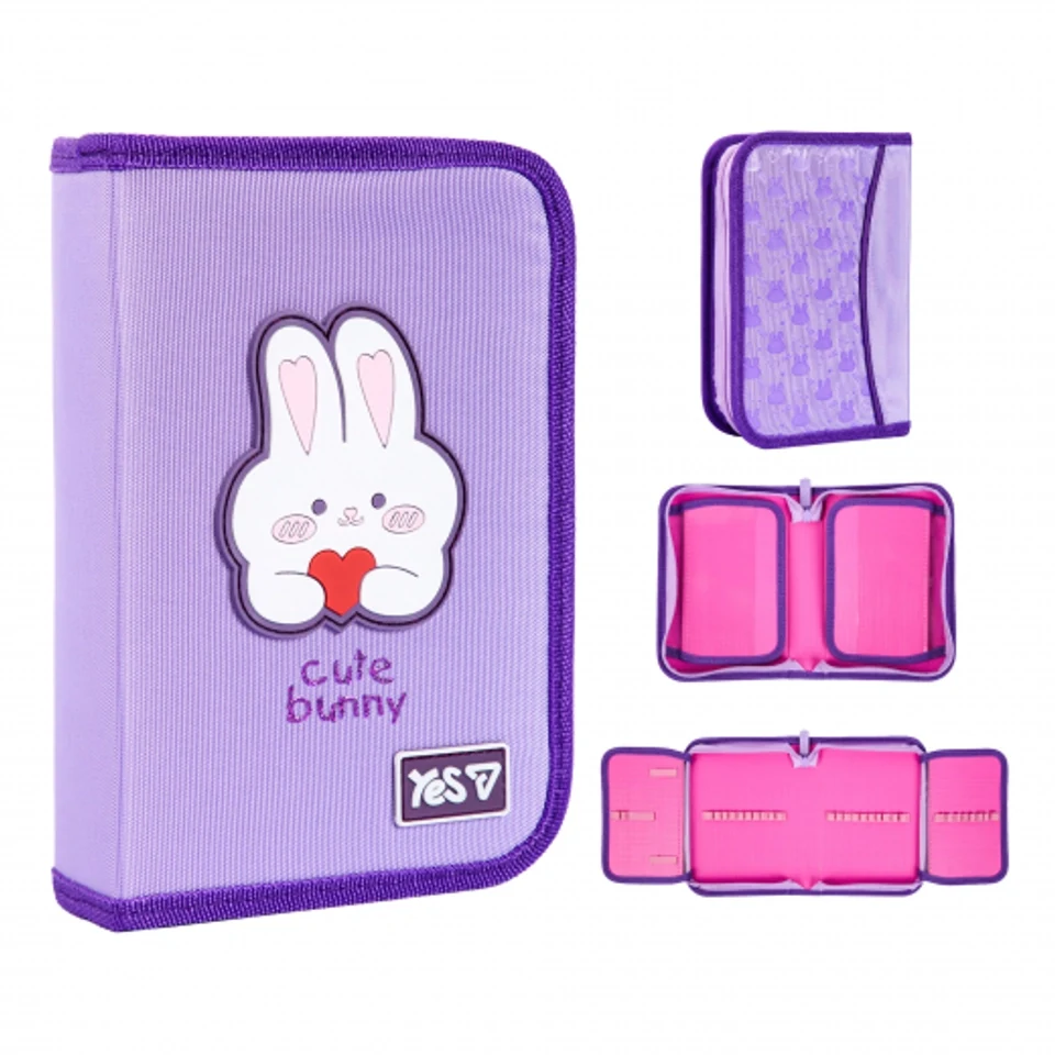 Пенал твердий Yes одинарний з двома клапанами HP-04 Cute Bunny 533740 533740 — фото 2