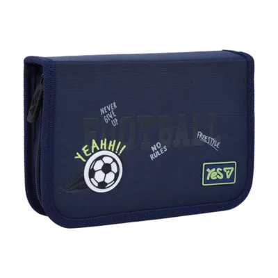 Пенал твердий Yes одинарний з клапаном HP-03 Football 533869 533869
