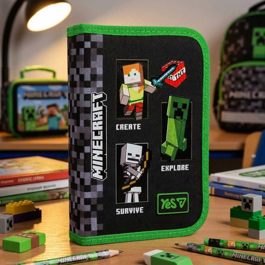 Пенал твердий Yes одинарний з клапаном HP-03 Minecraft Reality 533733 533733