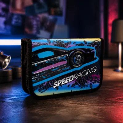 Пенал твердий 1Вересня одинарний без клапана HP-02 Speed Racing