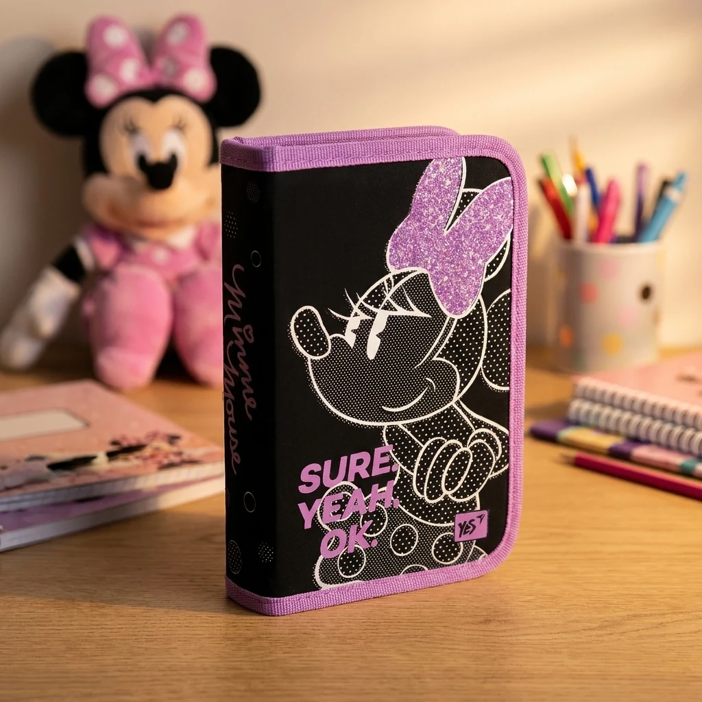 Пенал твердий YES одинарний з двома клапанами HP-04 Minnie Mouse