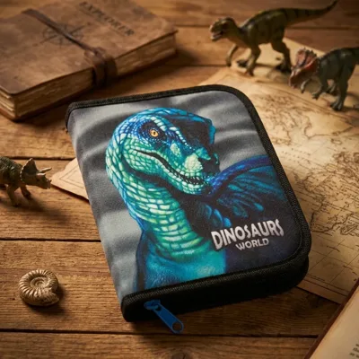 Пенал з двома відвороамми Dinosaurs World CLASS 23202C
