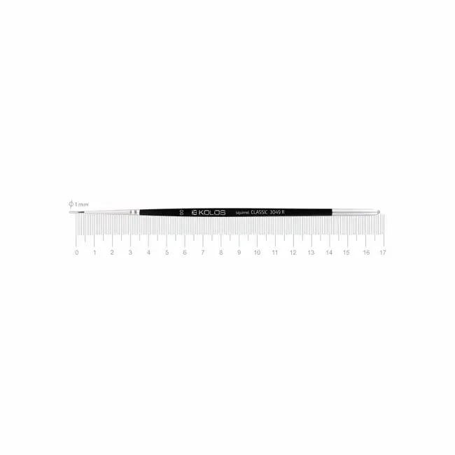 Пензель Білка круглий, Classic 3049R, № 0, коротка ручка, Kolos