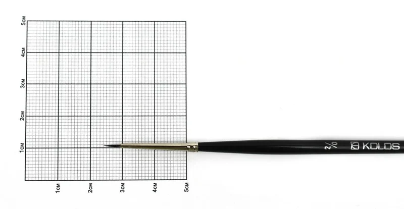 Пензель Білка круглий, Classic 3049R, № 00, коротка ручка, Kolos