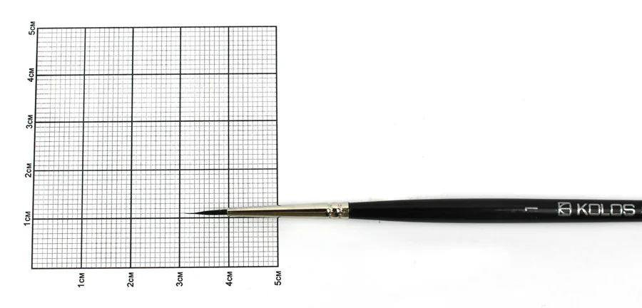 Пензель Білка круглий, Classic 3049R, № 1, коротка ручка, Kolos