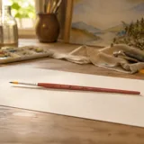 Пензель художній синтетика SANTI круглий №8 коротка ручка — фото 1