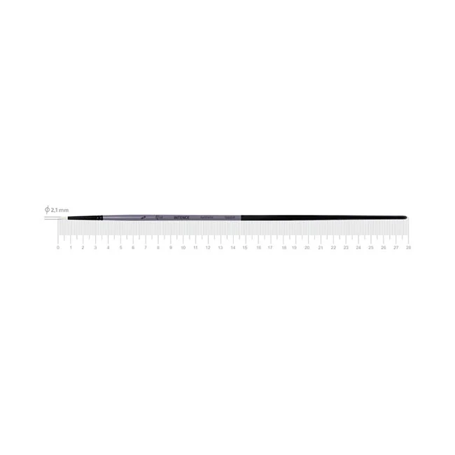 Пензель синтетика кругла Intense 1668SR, №000, жорстка, загострена, довга ручка, для олії та акрилу, Rosa