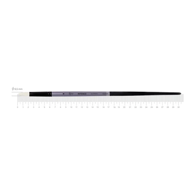 Пензель синтетика кругла Intense 1668SR, № 08, жорстка, загострена, довга ручка, для олії та акрилу, Rosa