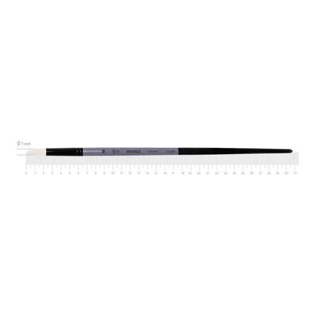 Пензель синтетика кругла Intense 1668SR, № 10, жорстка, загострена, довга ручка, для олії та акрилу, Rosa