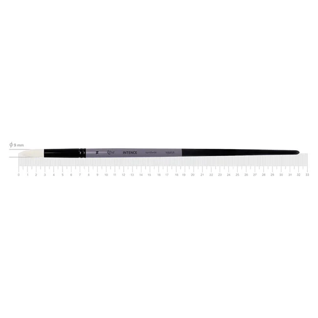 Пензель синтетика кругла Intense 1668SR, № 16, жорстка, загострена, довга ручка, для олії та акрилу, Rosa