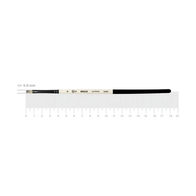 Пензель Синтетика плоска, Breeze 1226F, №0, коротка ручка, Rosa