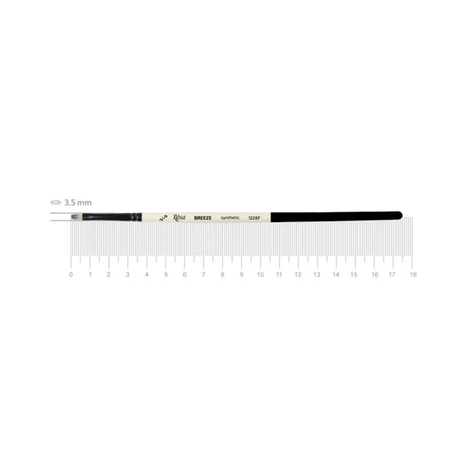 Пензель Синтетика плоска, Breeze 1226F, №00, коротка ручка, Rosa