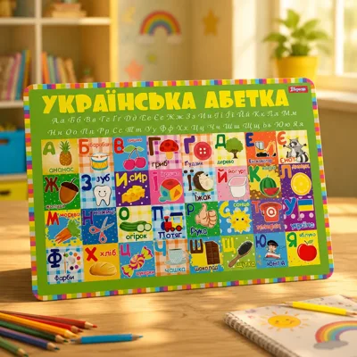 Підкладка дитяча для столу 1В Алфавіт (укр)