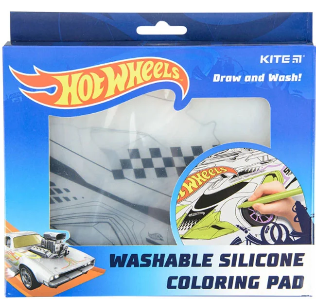 Підкладка-розмальовка Kite "Hot Wheels" 40*30 см