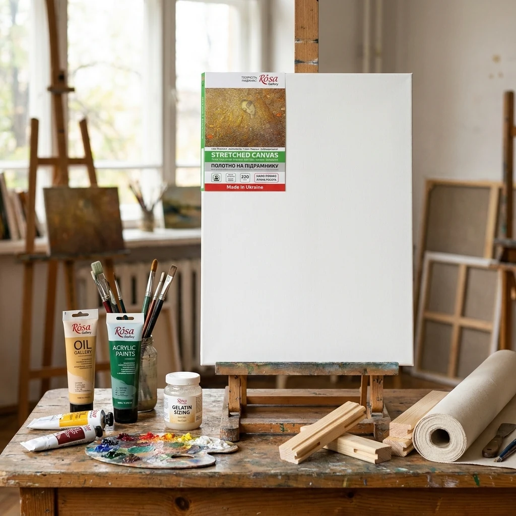 Підрамник 25*35, дрібне зерно, акрил, бавовна ROSA Gallery