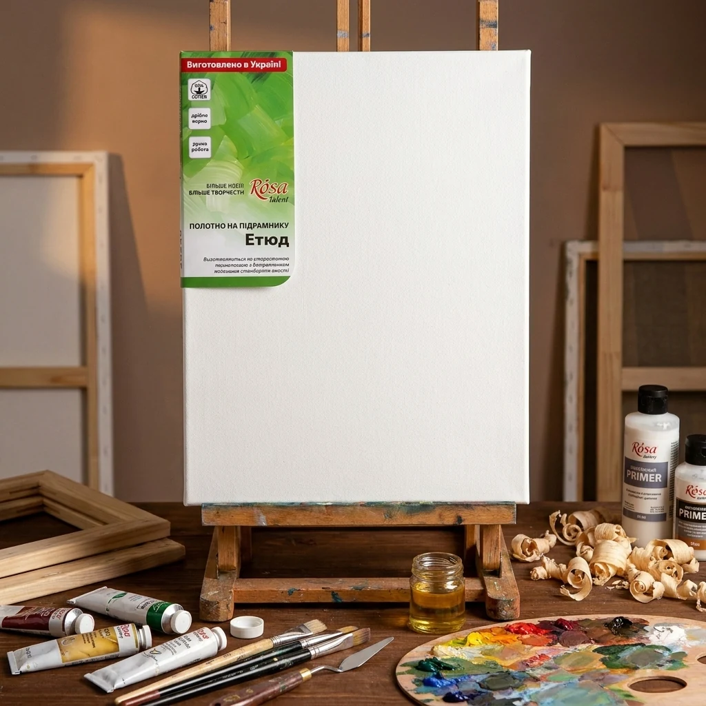Підрамник 60*80, дрібне зерно, акрил, бавовна ROSA Gallery