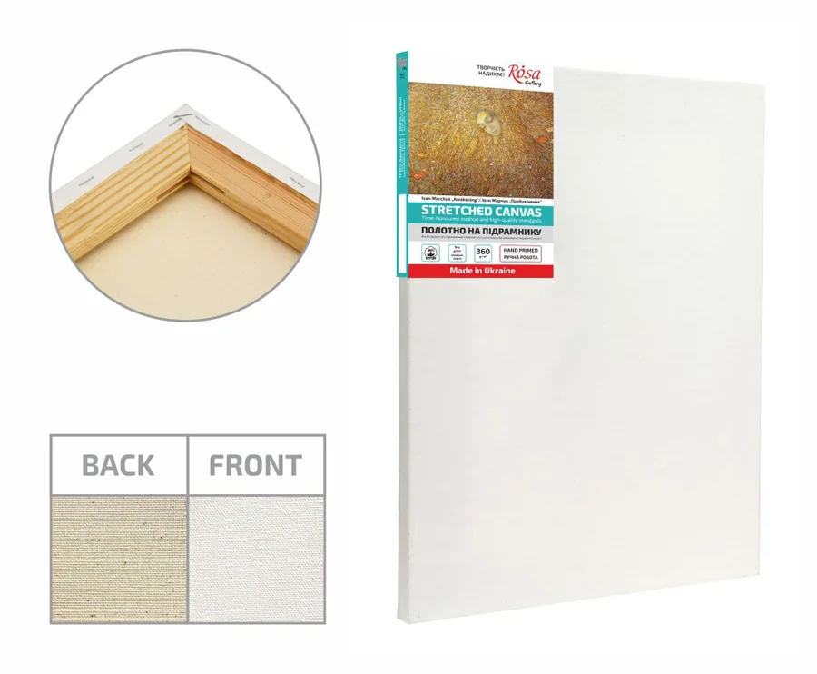 Підрамник 60*80, середнє зерно, акрил, бавовна ROSA Gallery
