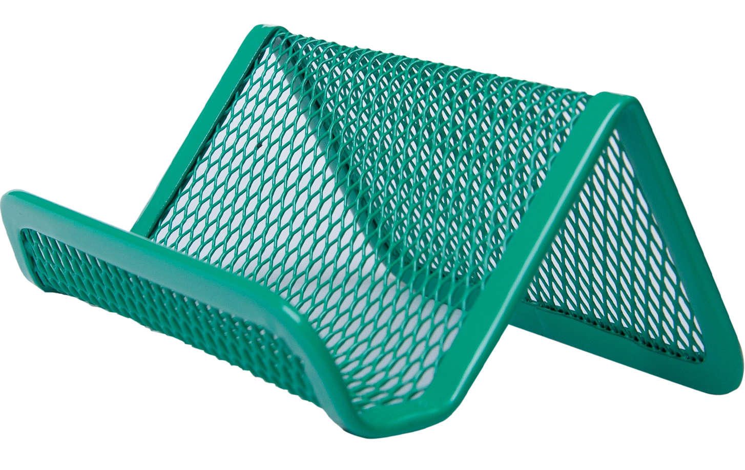 Підставка для візиток метал зелена — фото 2