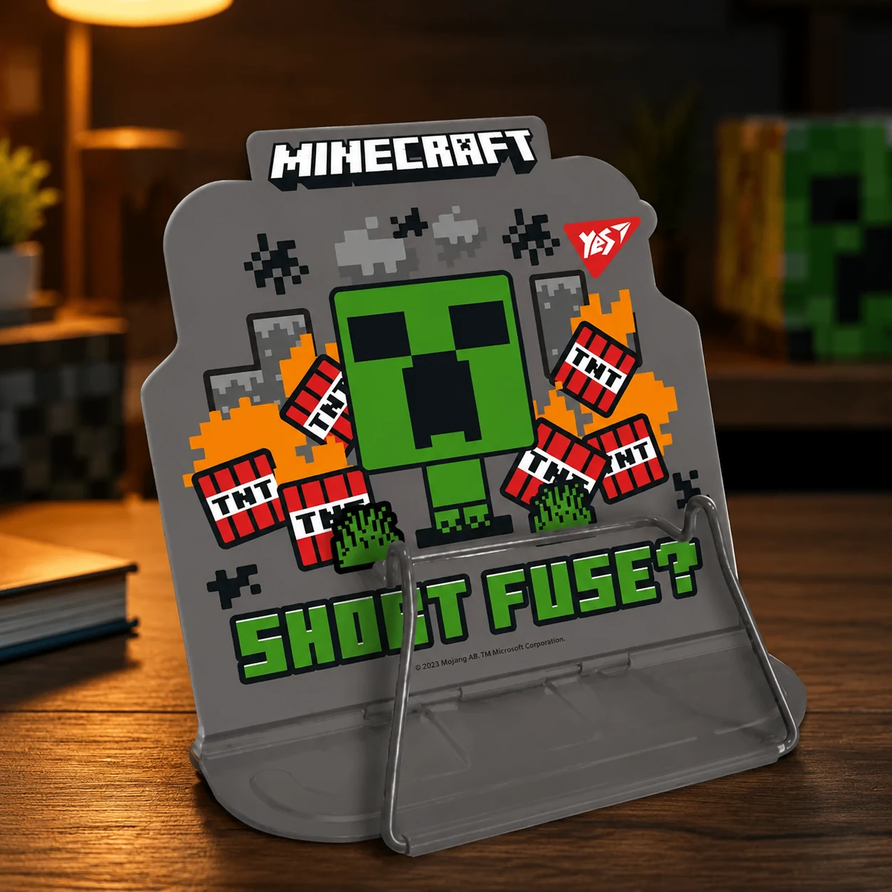Підставка для книг фігурна YES Minecraft металева з висічкою 470512 — Шкільні канцтовари