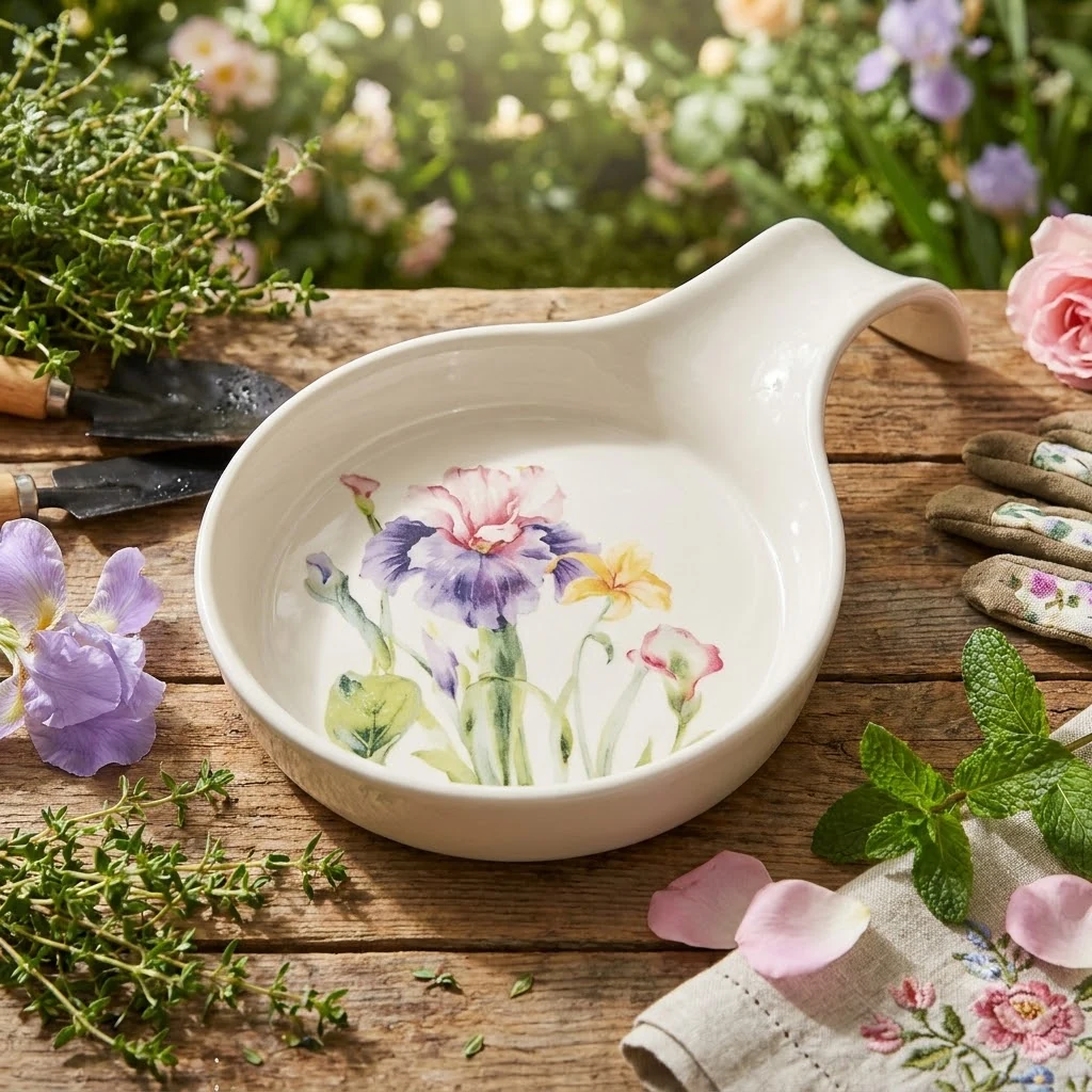 Підставка під ложку керамічна 12*18*2,5 см колекція Flower Garden