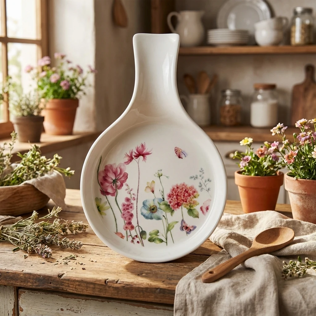 Підставка під ложку керамічна 12*18*2,5 см колекція Flower Garden