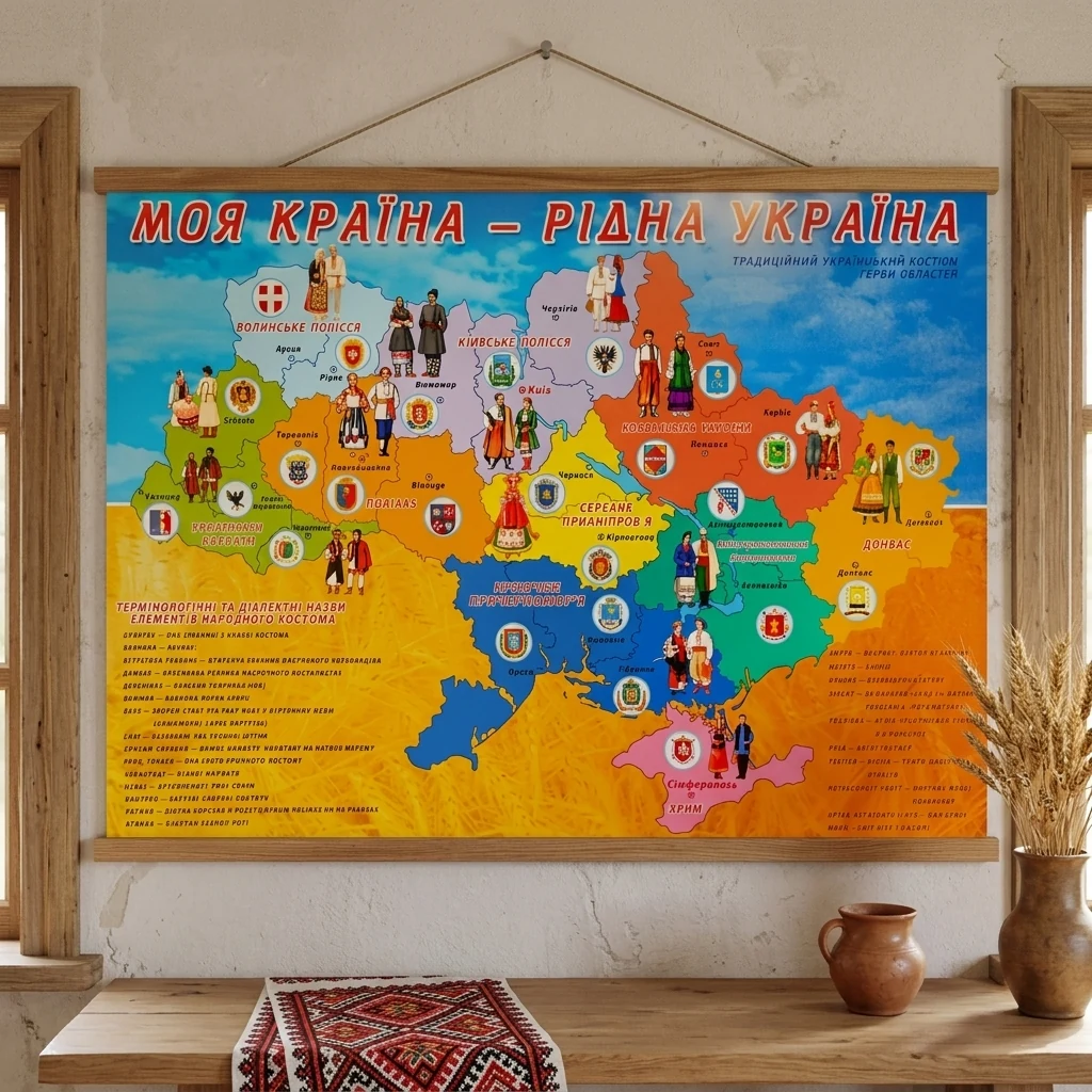 Плакат А2 "Моя країна - рідна Україна"