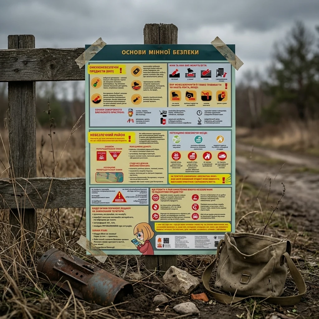 Плакат. Основи мінної безпеки 419х593 мм