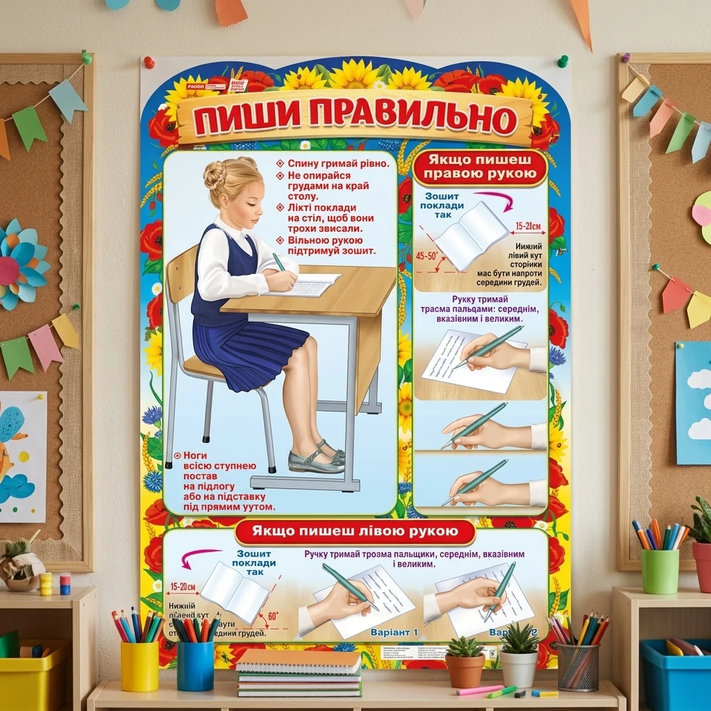 Плакат: Пиши правильно. 500х700 мм