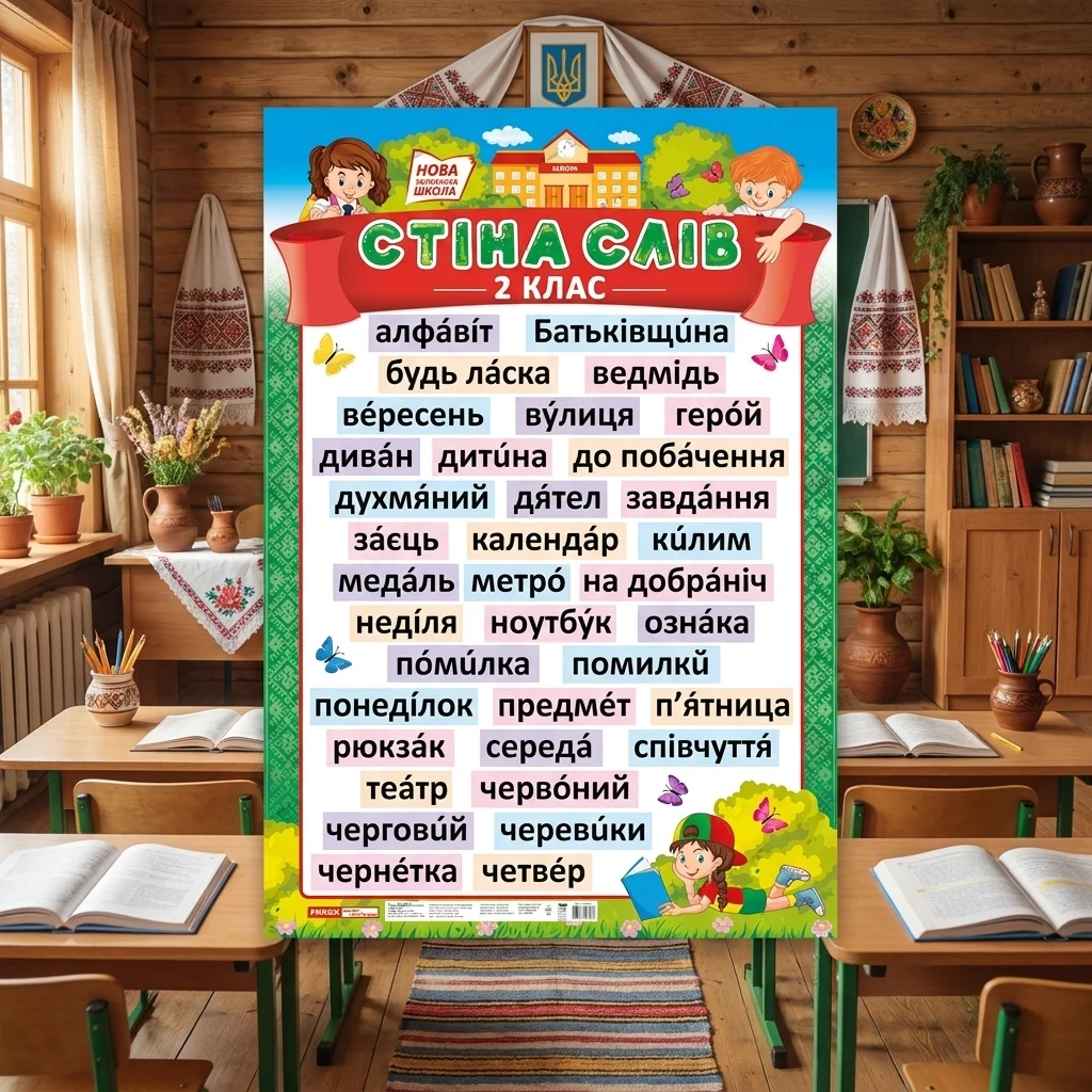 Плакат. Стіна слів 2 кл