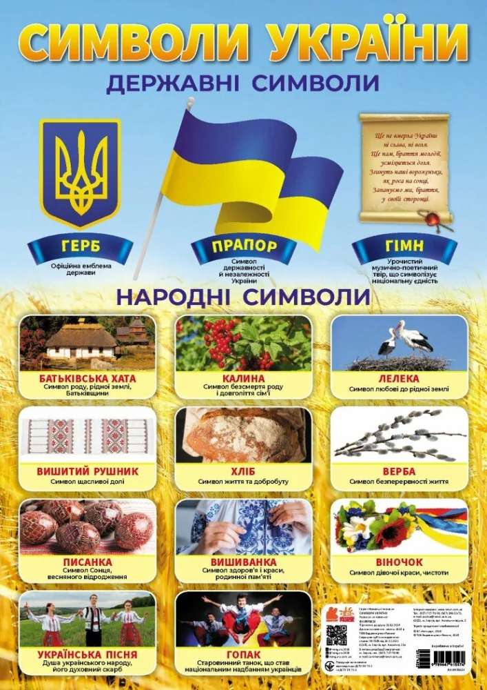 Плакат. Символ України 419х593 мм Кенгуру/Ранок