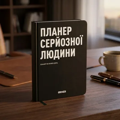 Планер-щоденник А5 Orner Планер серйозної людини чорний orner-2244