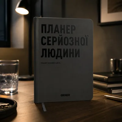 Планер-щоденник Планер серйозної людини сірий orner-2240
