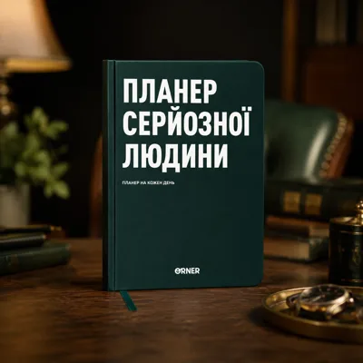 Планер-щоденник Планер серйозної людини темно-зелений orner-2241