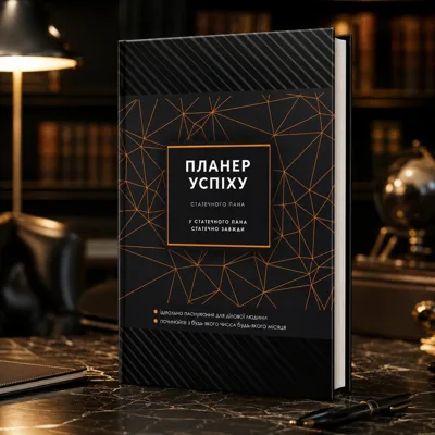 Планер успіху Чорний зі супер обкладинкою Мандрівець Для чоловіків