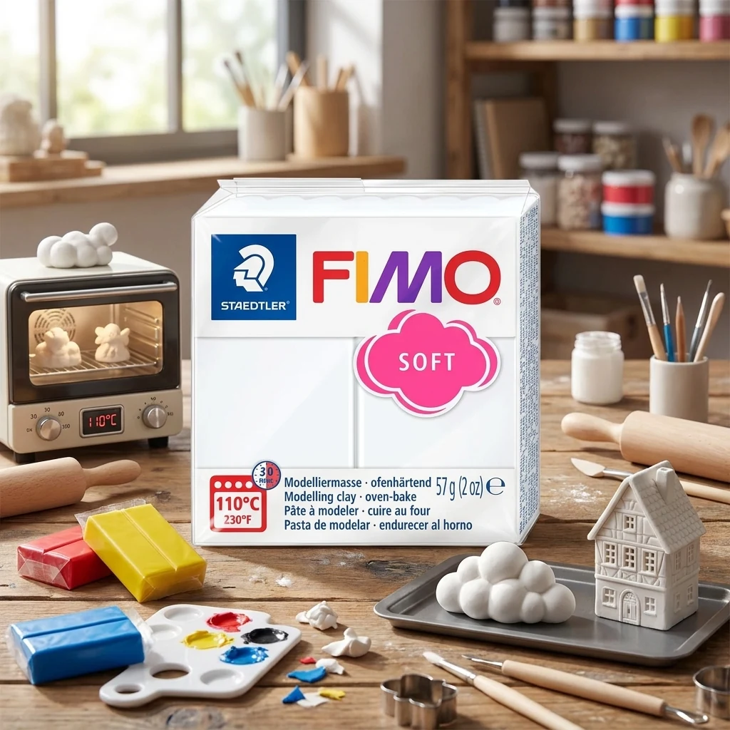 Пластика біла, 57г, "Soft ", Fimo