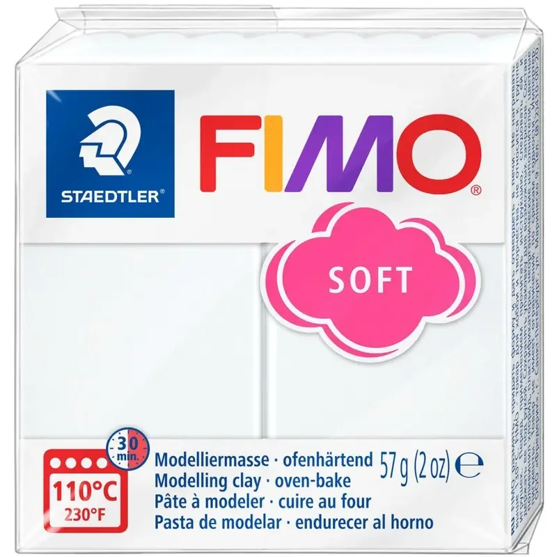 Пластика біла, 57г, "Soft ", Fimo