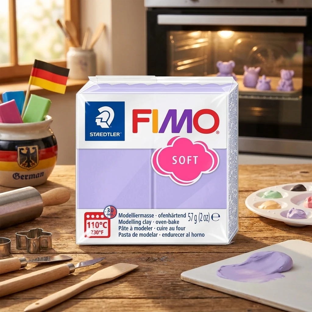 Пластика бузкова пастельна, 57г, "Soft ", Fimo