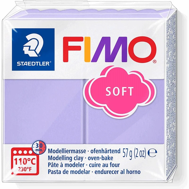 Пластика бузкова пастельна, 57г, "Soft ", Fimo