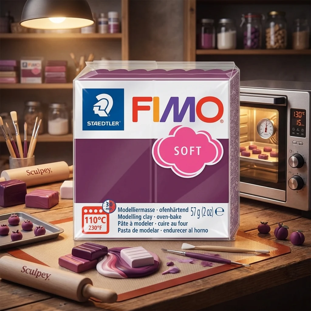 Пластика чорничний коктейль, 57г, "Soft ", Fimo