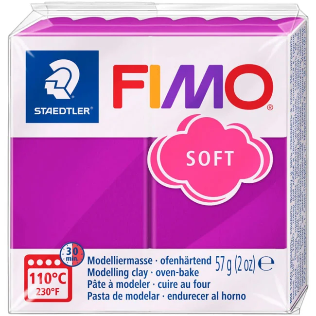 Пластика фіолетова, 57г, "Soft ", Fimo