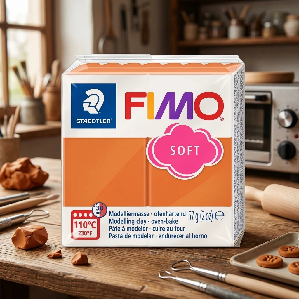Пластика коньяк, 57г, "Soft ", Fimo