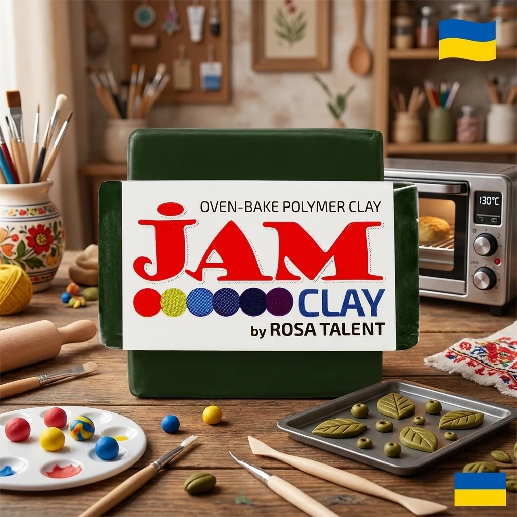 Пластика оливка, 20 г, "Jam Clay"