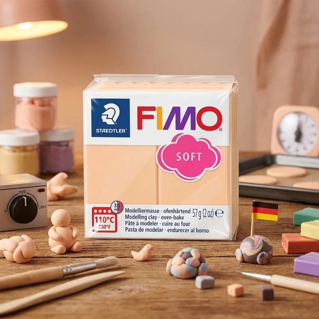 Пластика персикова пастельна, 57г, "Soft ", Fimo