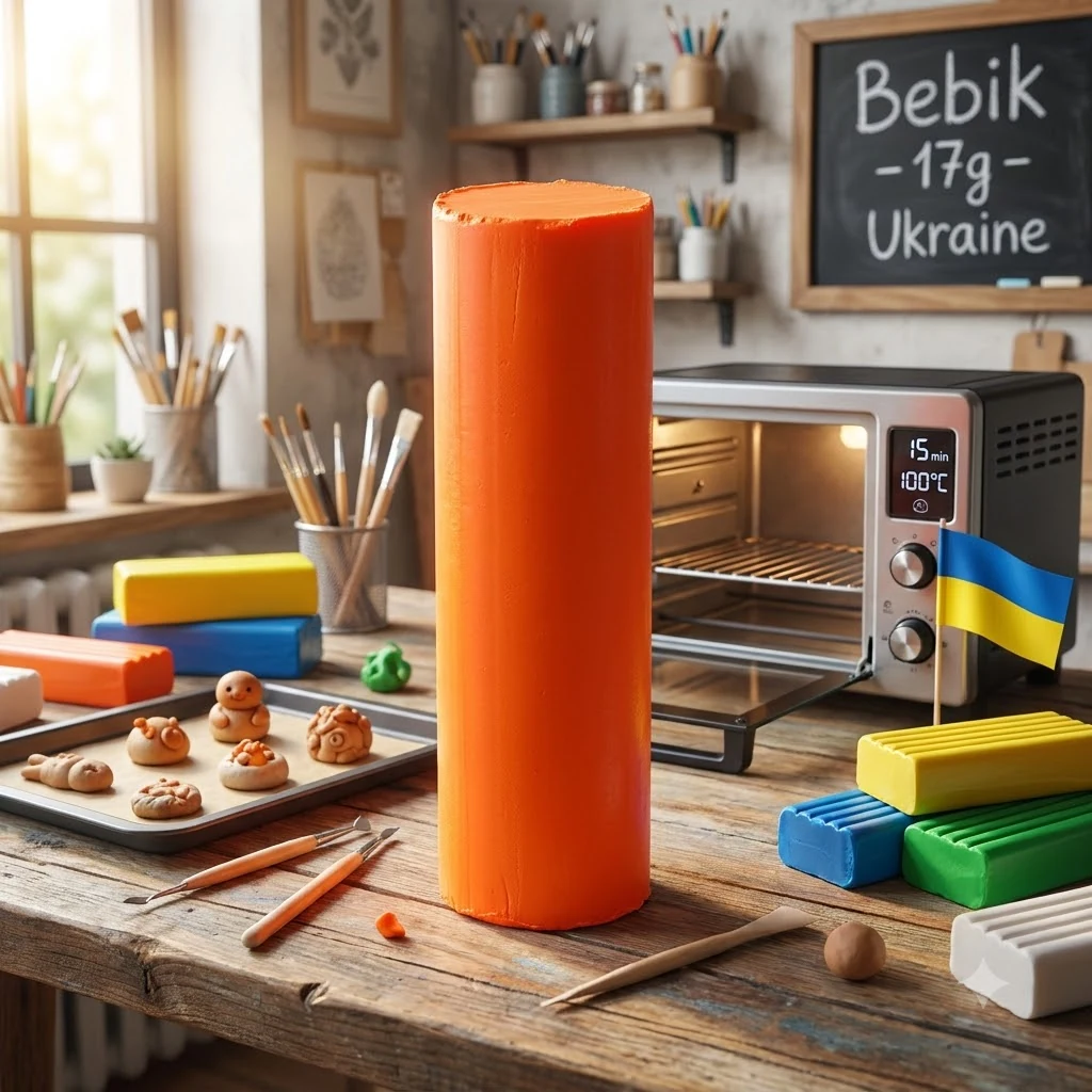 Пластика помаранчева флуоресцентна, 17 г, Bebik