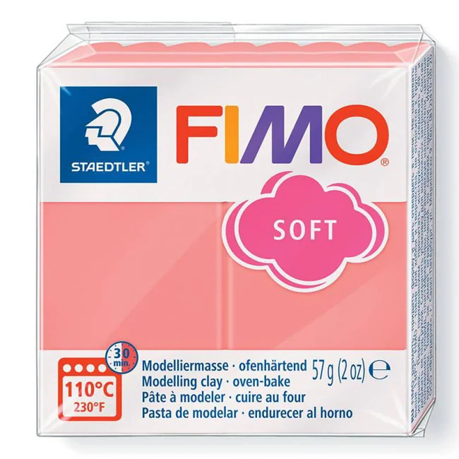 Пластика рожевий грейпфрут, 57г, "Soft", Fimo