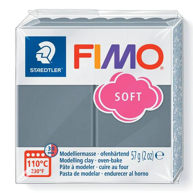 Пластика штормовий сірий, 57г, "Soft ", Fimo — фото 2